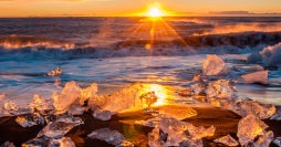 Glaciares e icebergs del sur islandés